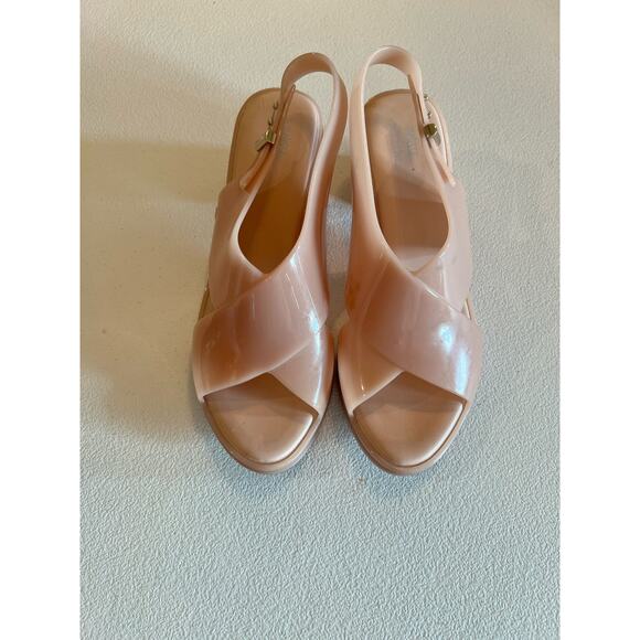 Melissa Jason Wu Platform Jamie Slingback Jelly Transparent Sandal Size 9 Shoes - Picture 1 of 6